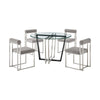 Devi Anastasia - Round Glass Dining Table Set