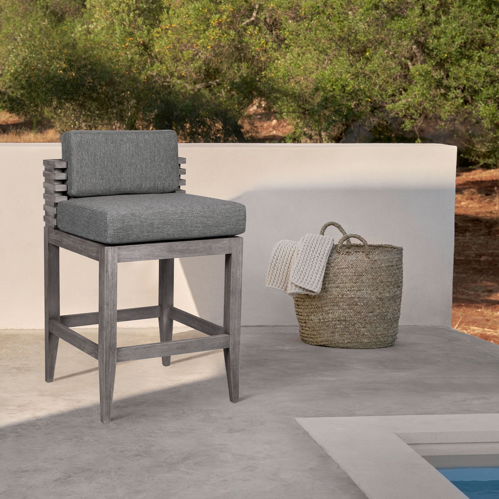 Vivid - Outdoor Patio Counter Stool Set