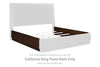 Dilenno - California King Panel Rails - Dark Brown