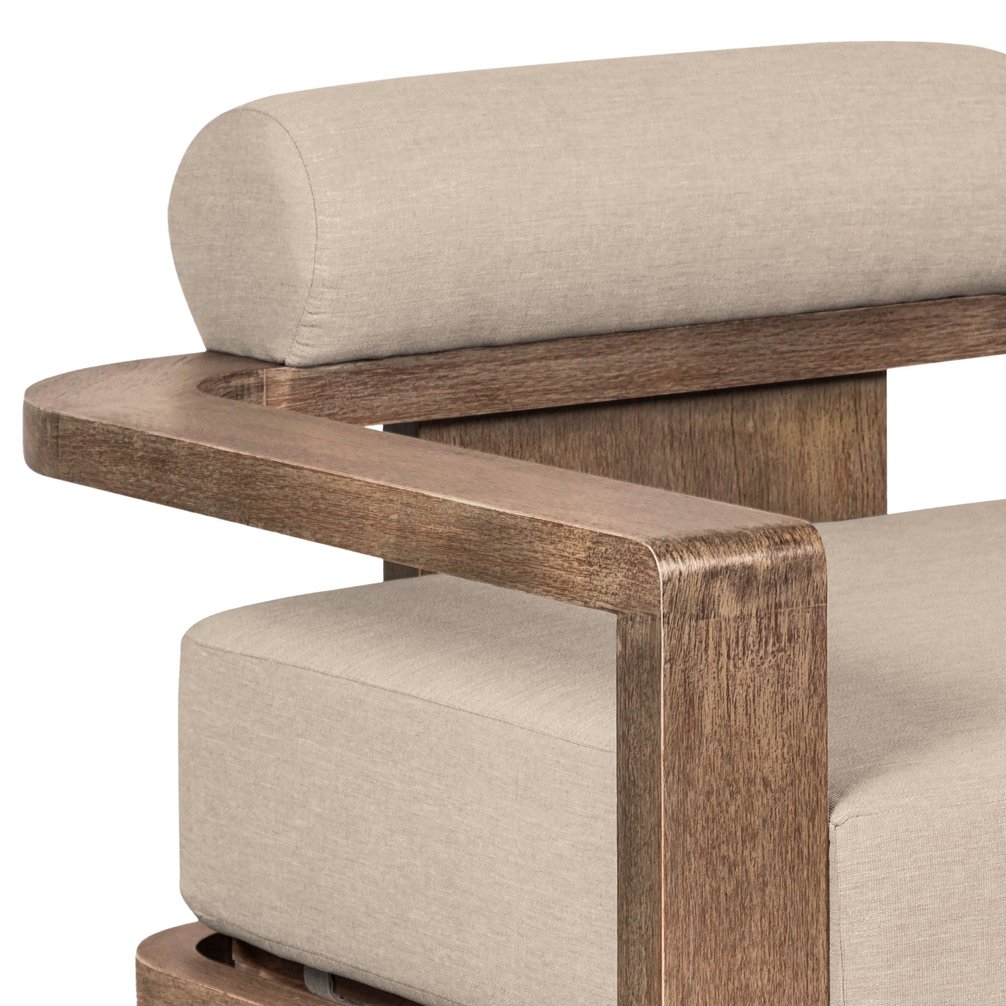 Relic - Outdoor Patio Chair - Weathered Eucalyptus / Taupe