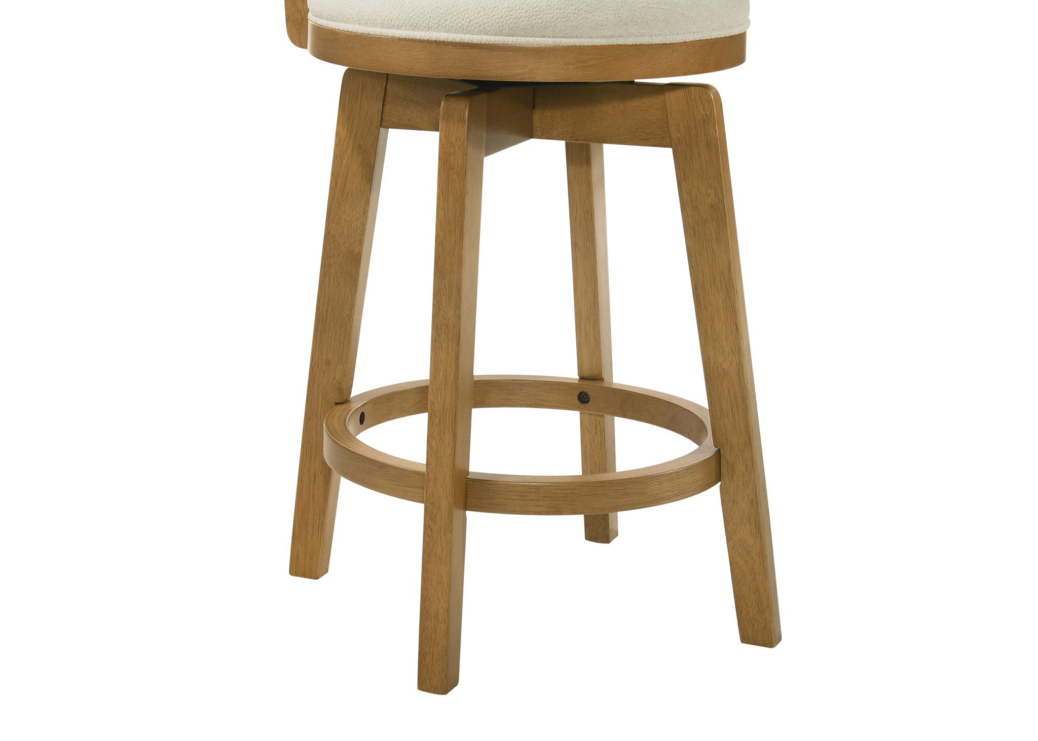 Isla - 26" Amber Glow Counter Height Rubberwood Swivel Barstool