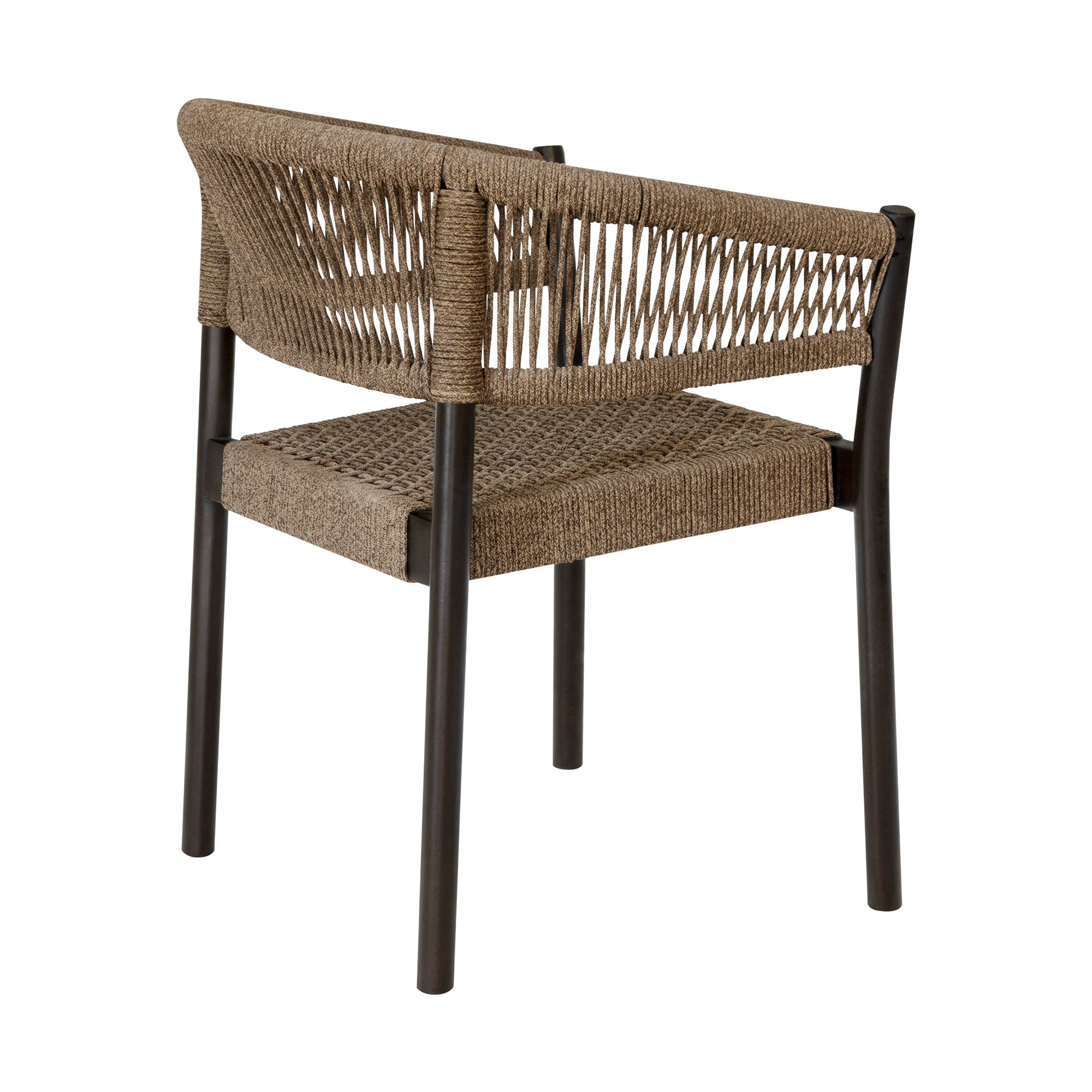 Doris - Outdoor Patio Dining Chair (Set of 2) - Dark Eucalyptus / Truffle