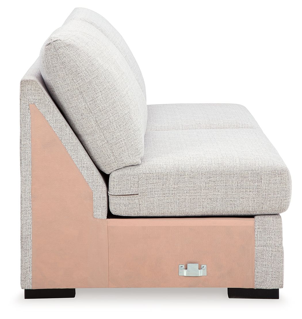Koralynn - Armless Loveseat - Stone