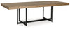 Tomtyn - Rectangular Dining Room Extension Table - Light Brown