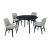 Arcadia And Azalea - Round 5 Piece Dining Set - Gray
