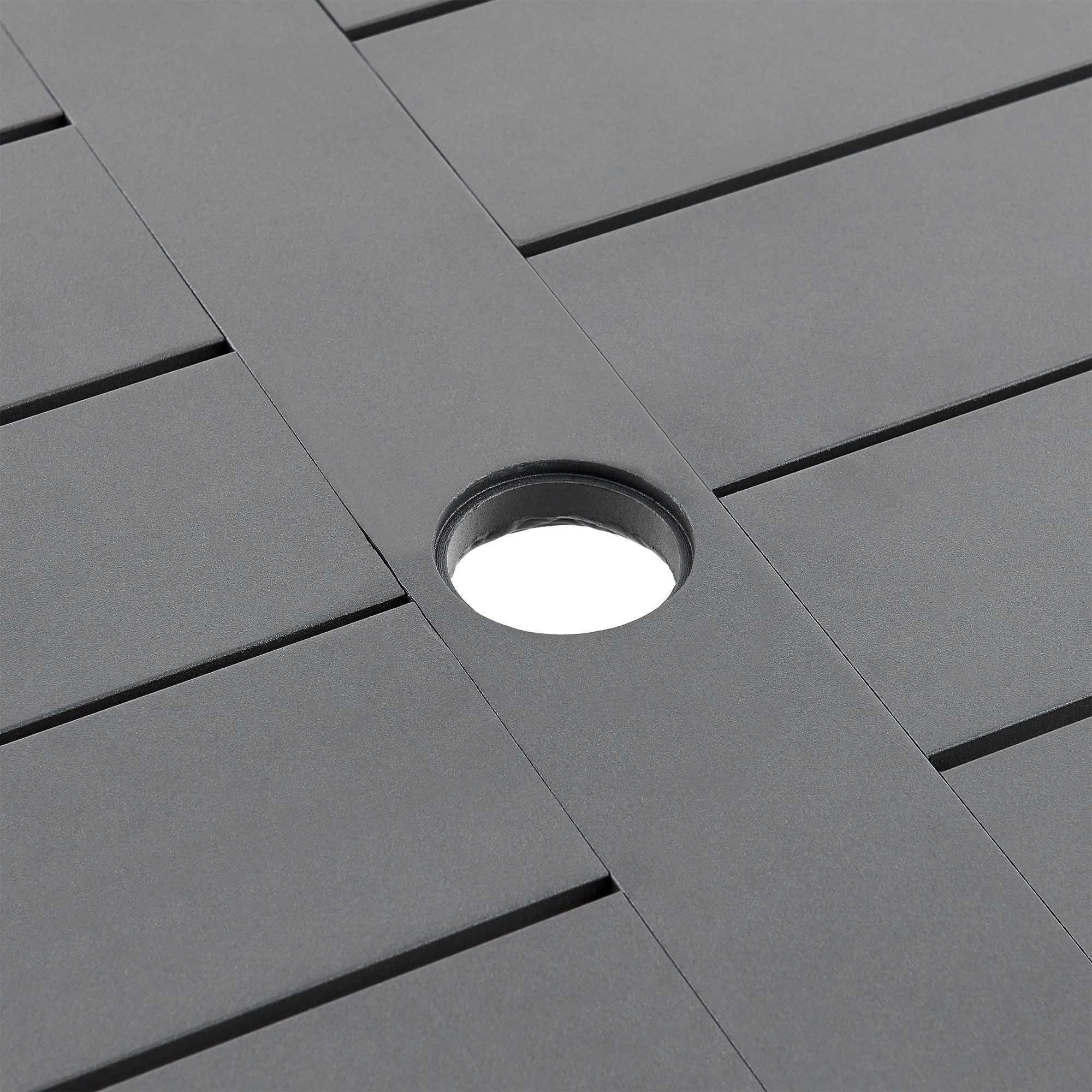 Zella - Rectangular Dining Table - Charcoal / Light Gray