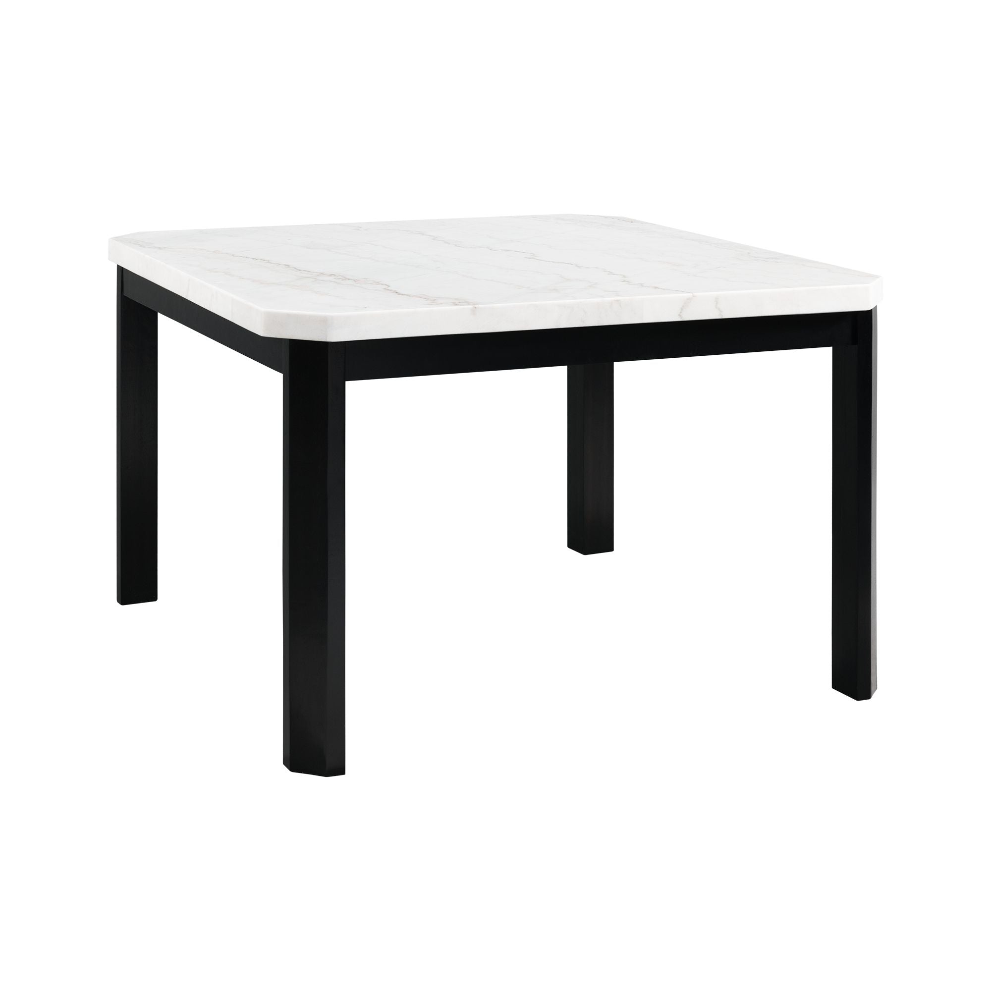 Francesca - 5 Piece Square Counter Dining Set (Table & Four Chairs) - White Marble