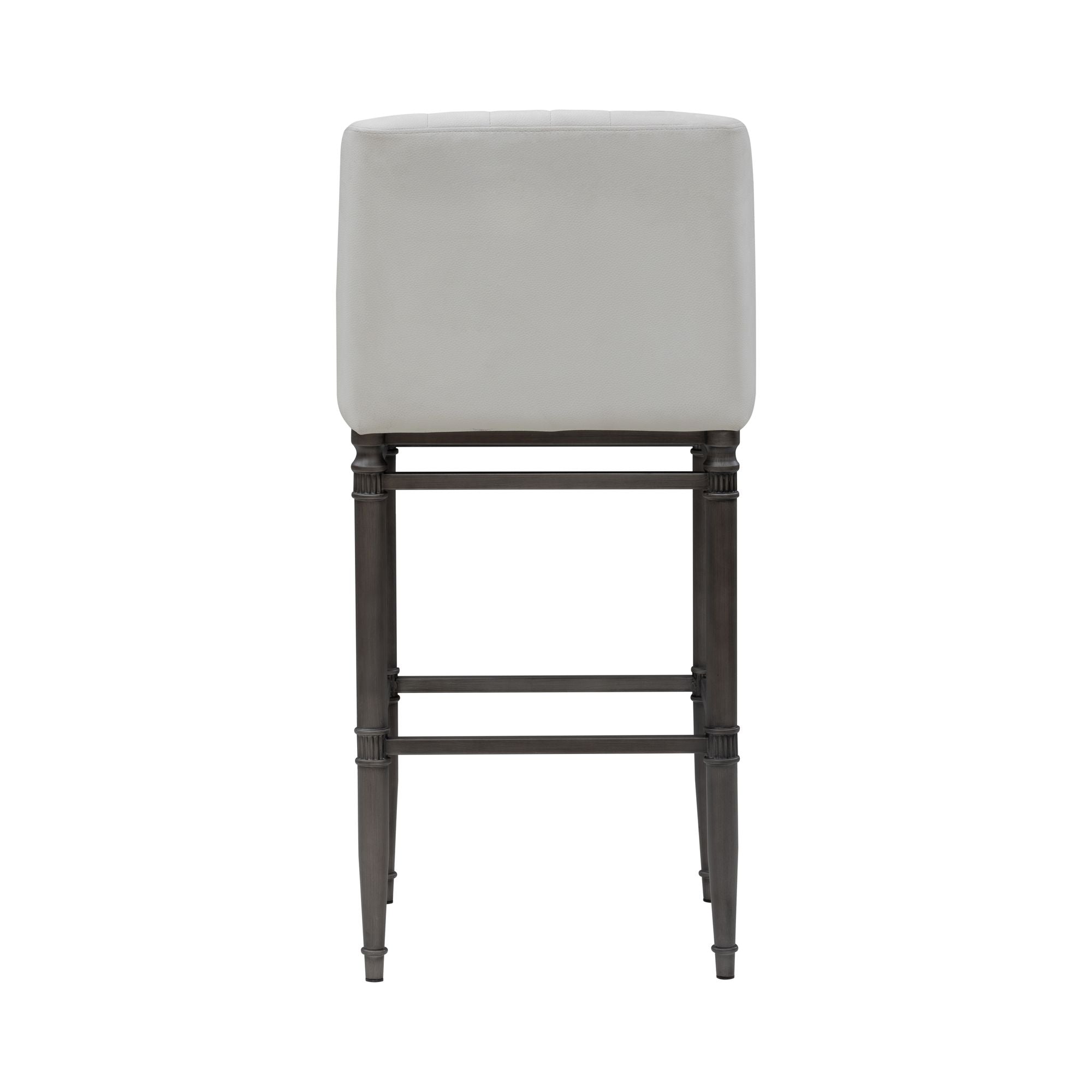 Marvin - Steel Frame Faux Leather Upholstered Bar Height Barstool
