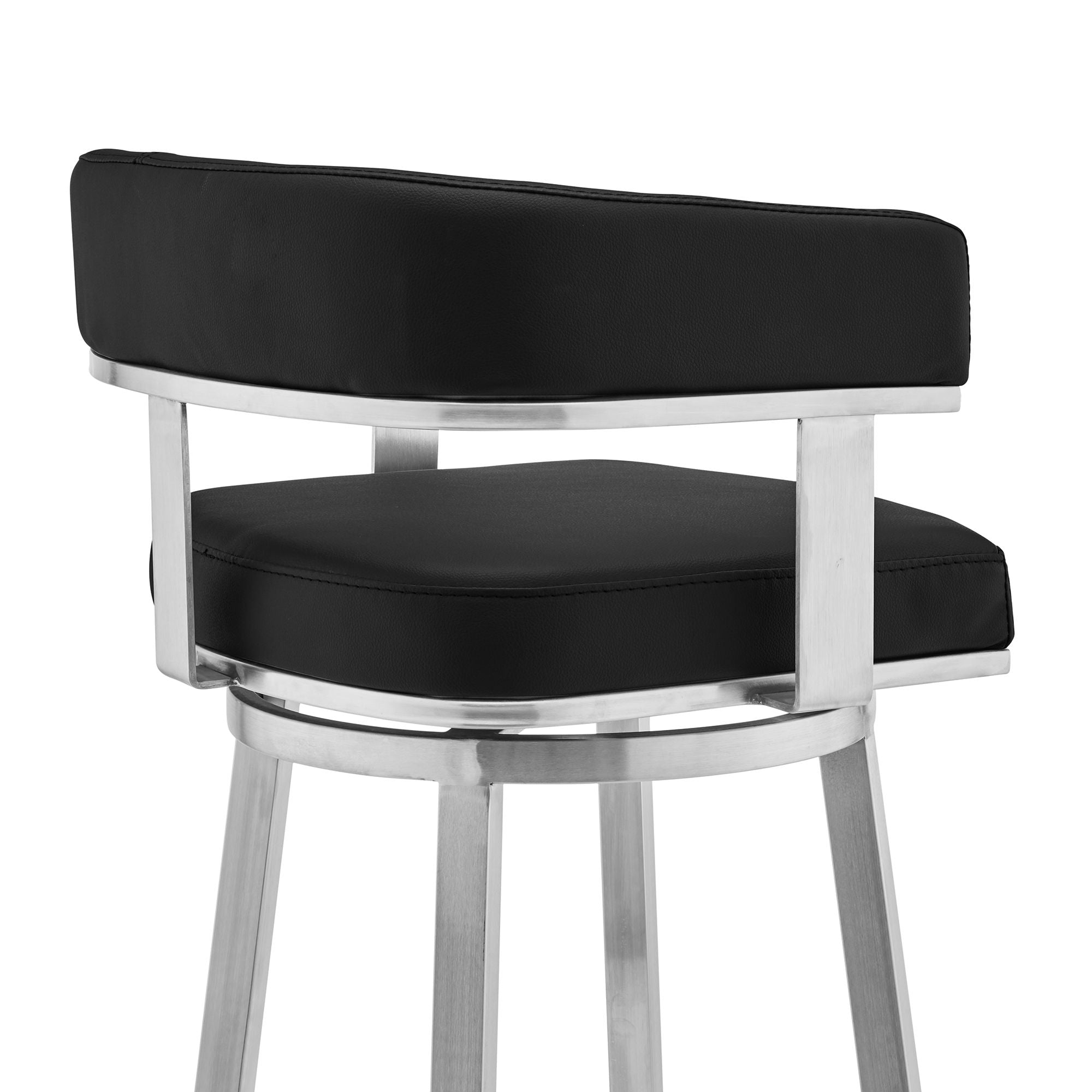 Cohen - Brushed Stainless Steel Swivel Bar Stool