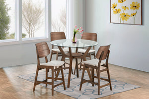 Oscar - Round Glass Counter Table Set