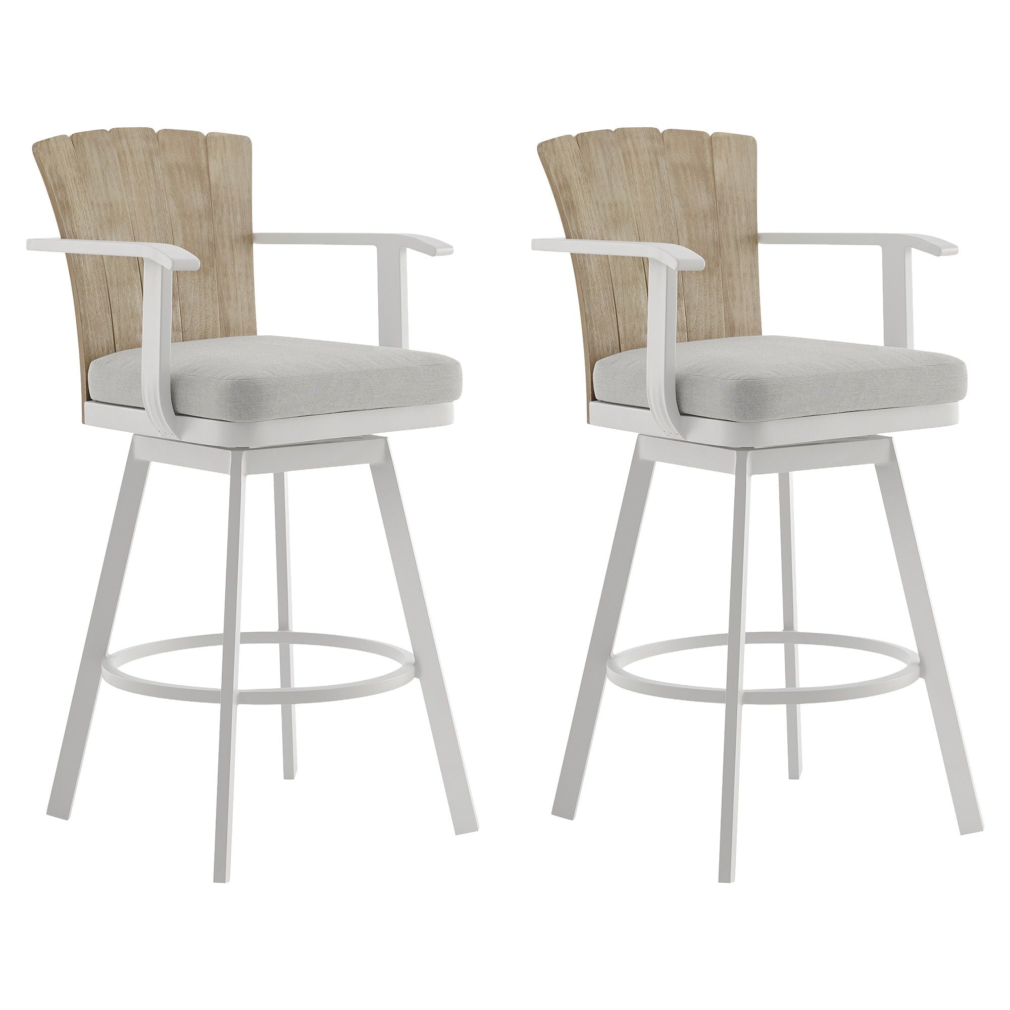 Hazel - Outdoor Patio Swivel Counter Stool Set