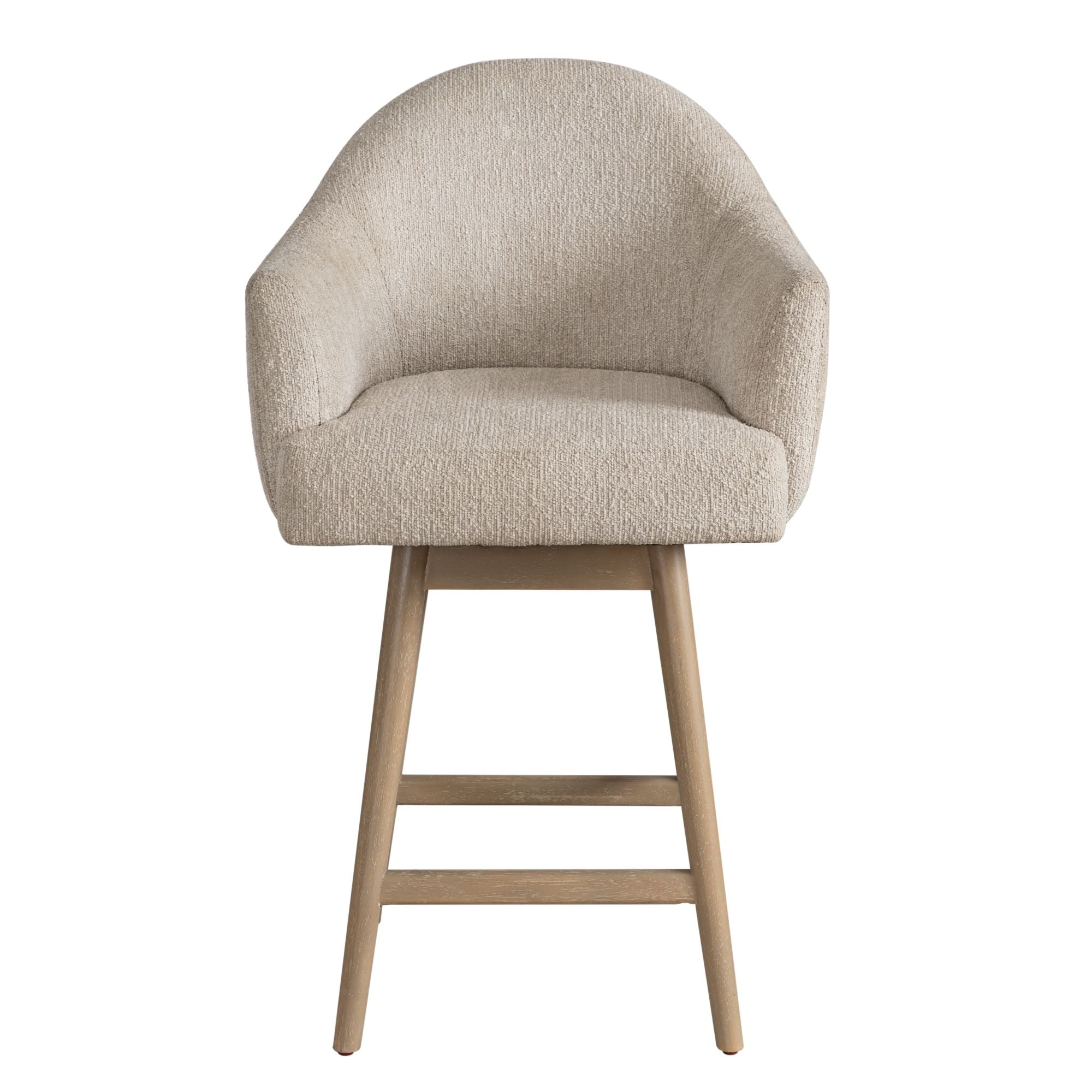 Jaxon - Solid Wood Upholstered 26" Counter Height Swivel Barstool