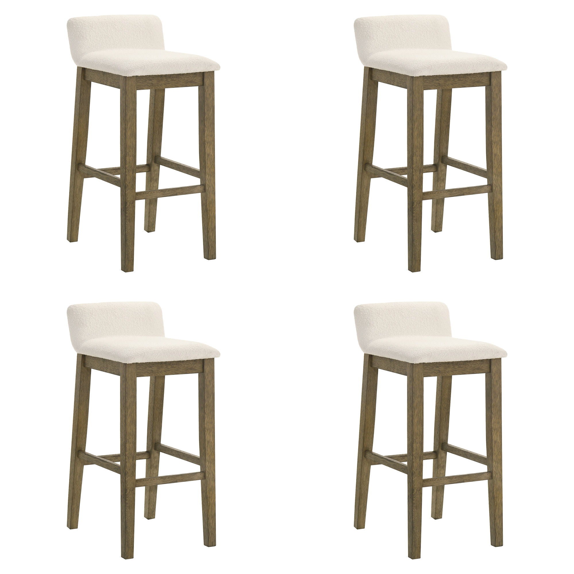 Annikah - Modern Transitional Wood Bar Height Kitchen Bar Stool