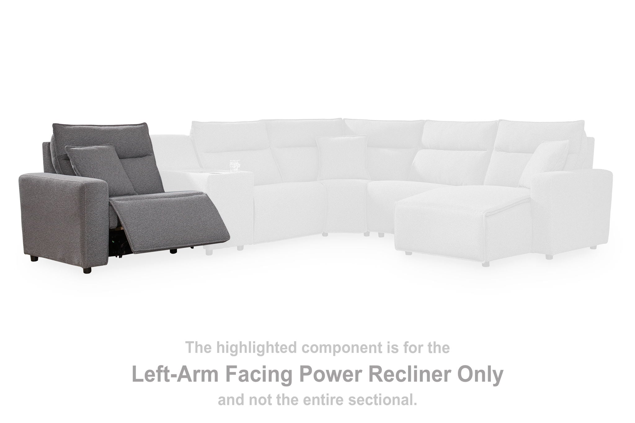 Modmax II - LAF Zero Wall Power Recliner - Salt And Pepper
