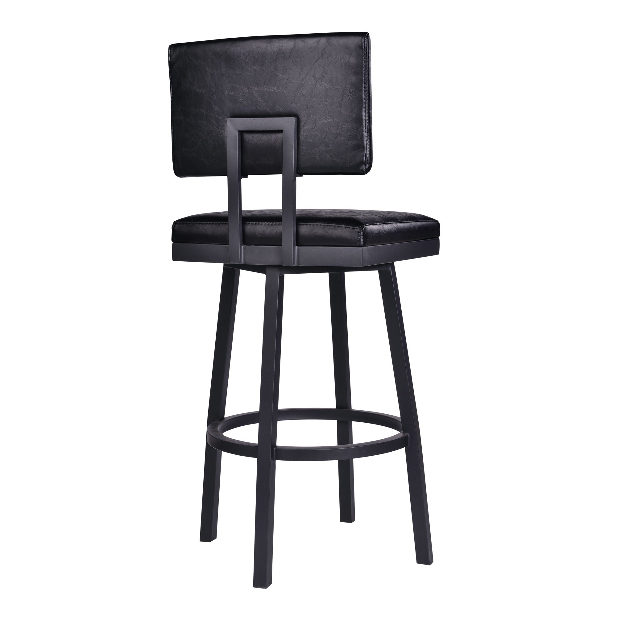 Balboa - 26" Counter Height Swivel Bar Stool - Vintage Black