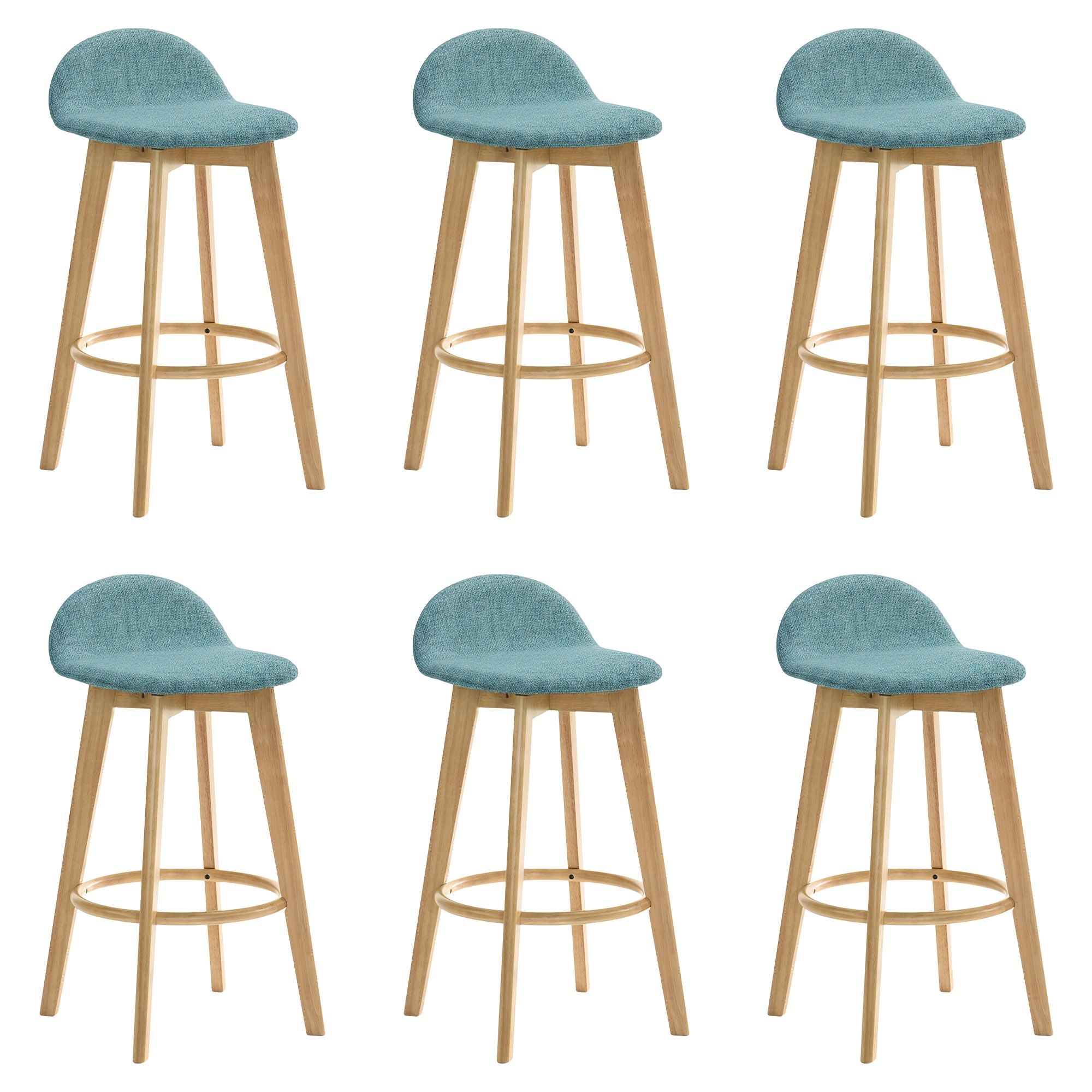 Vera - Upholstered Wood Counter Height Barstool