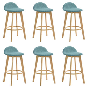 Vera - Upholstered Wood Counter Height Barstool