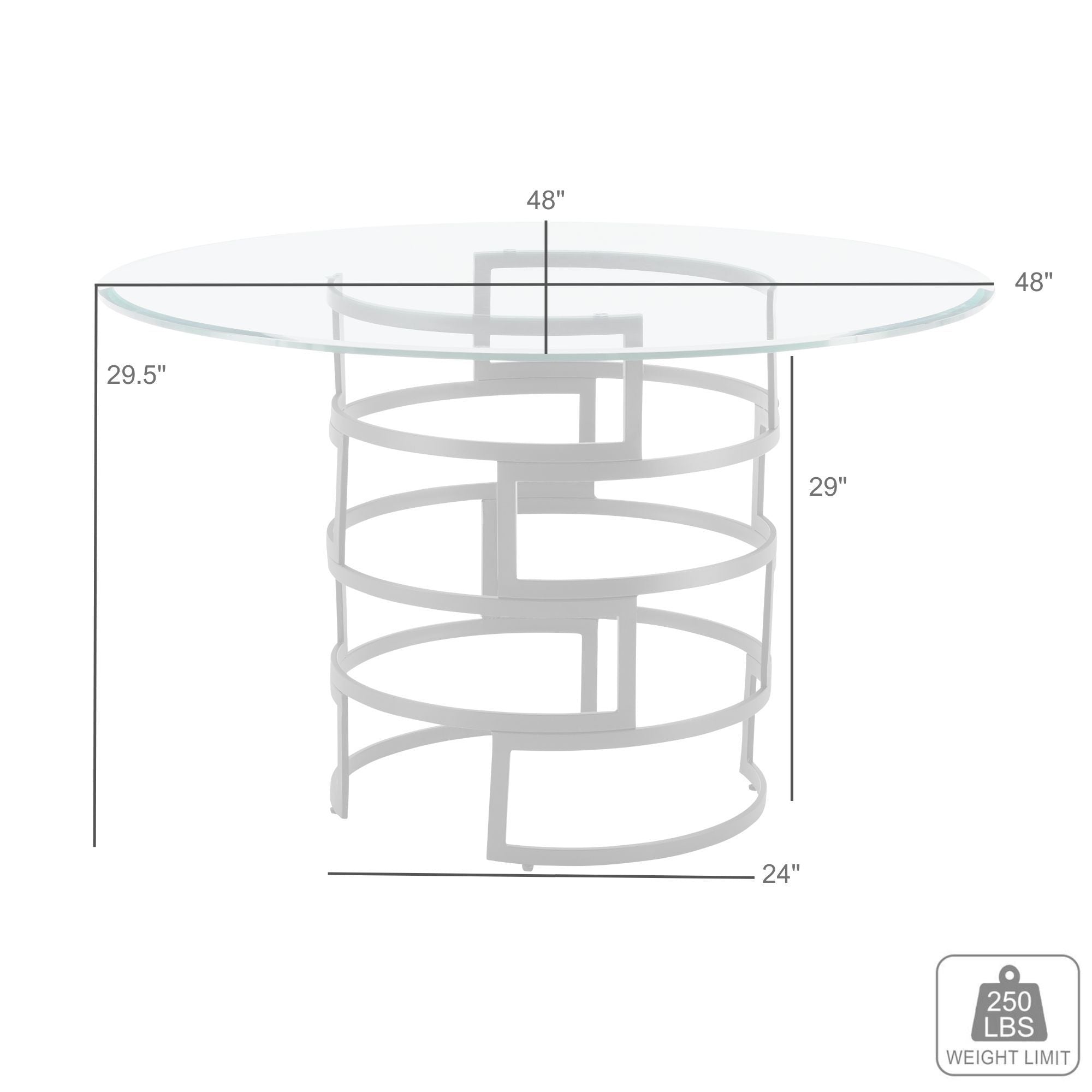 Diaz - Contemporary Round Dining Table