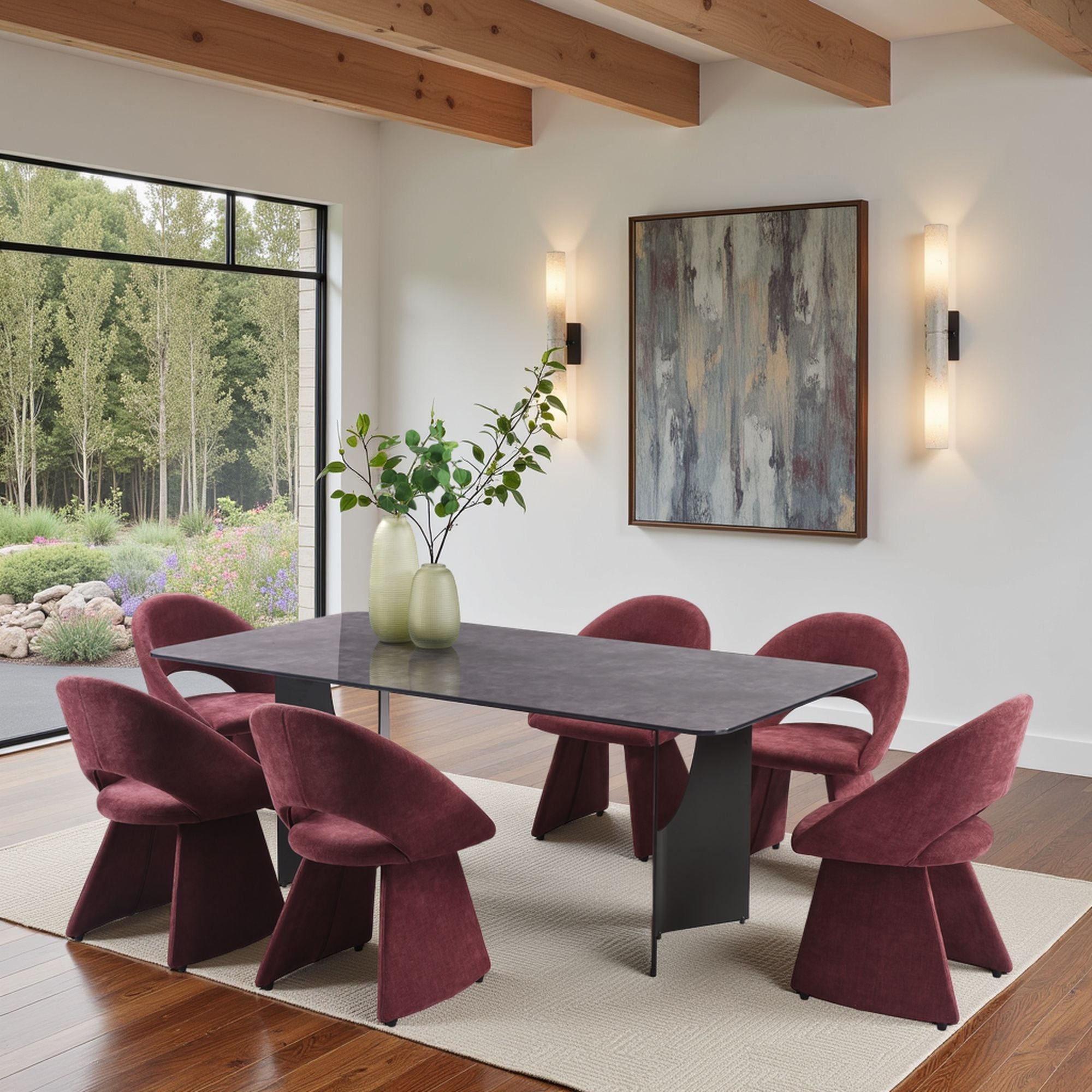 Angelina - Modern Curved Back Upholstered Dining Chair