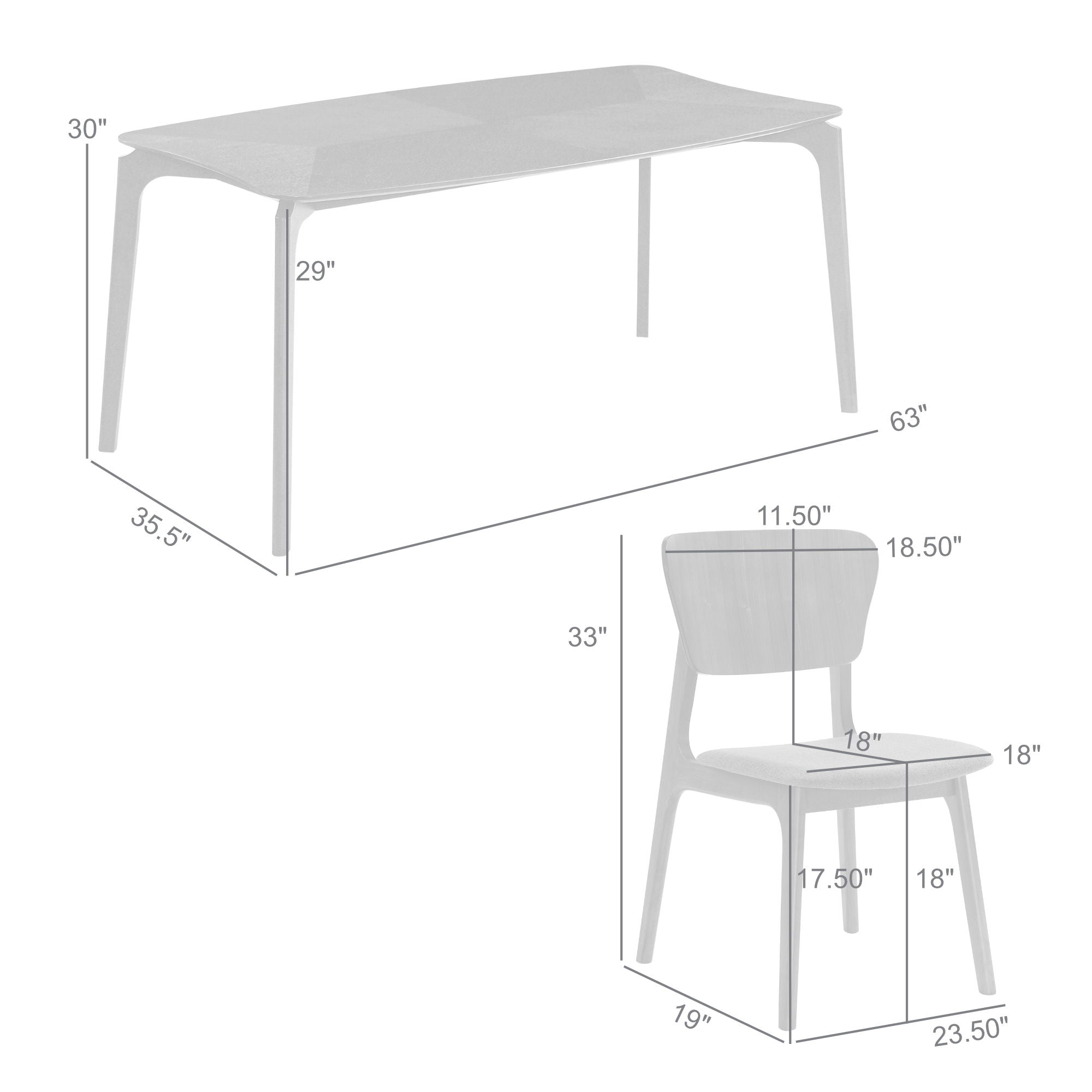 Kalia - Dining Set With Gray Table