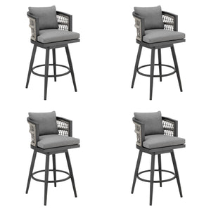 Zella - Outdoor Patio Swivel Counter Stool Set