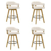 Callah - Contemporary Natural Wood Bar Height Kitchen Bar Stool