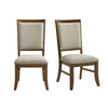 Phillipe - Dining Side Chair With Fabric (Set of 2) - Cherry And Gray