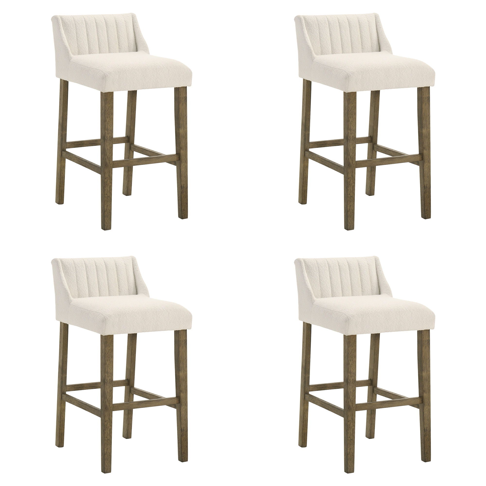 Fauna - Modern Transitional Wood Bar Height Kitchen Bar Stool