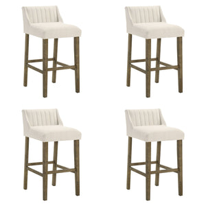 Fauna - Modern Transitional Wood Bar Height Kitchen Bar Stool