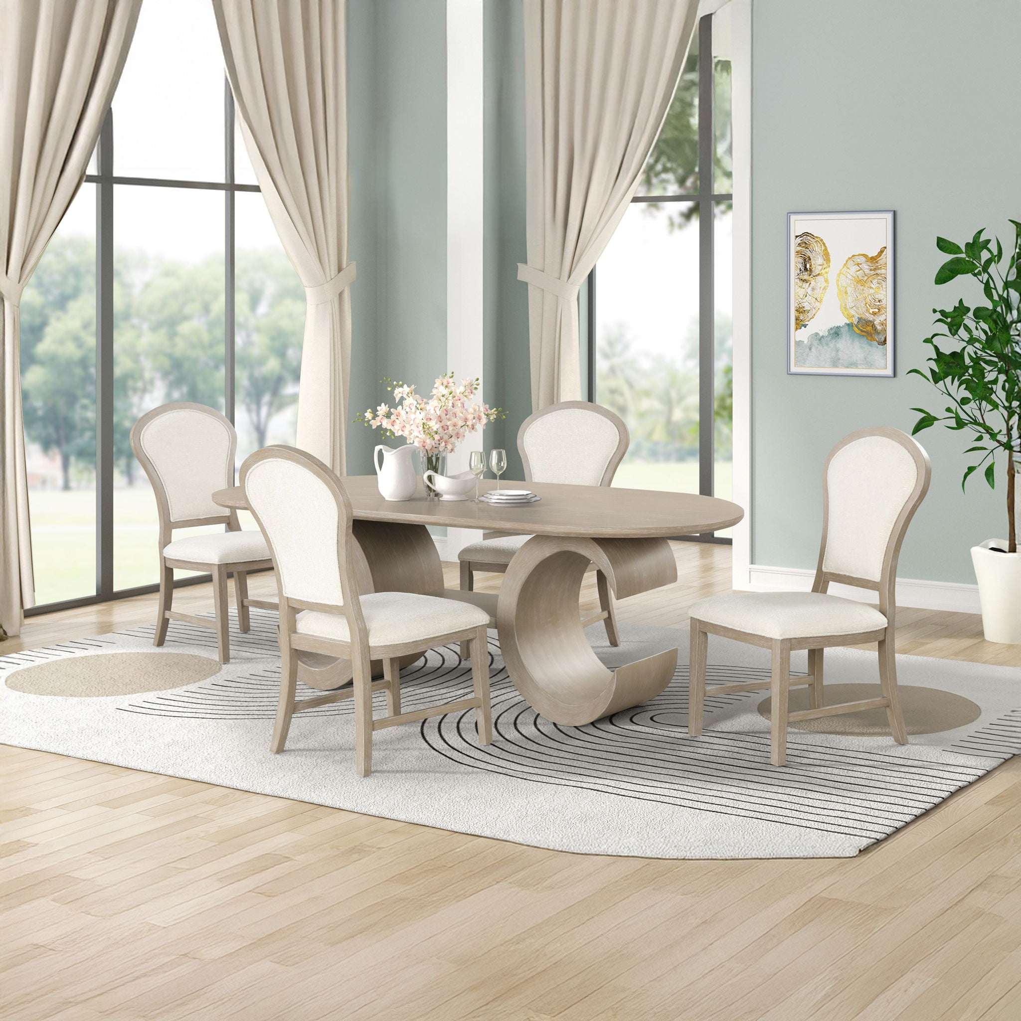 Gwendolyn - Oval Dining Table Set