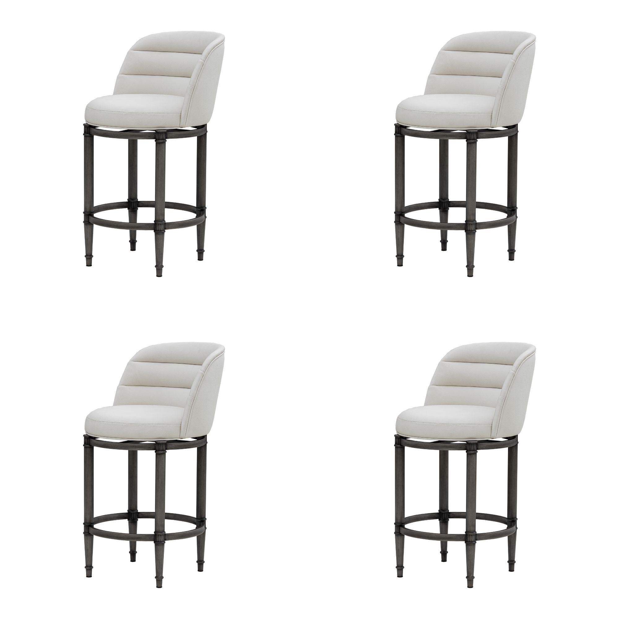Eunice - Faux Leather Upholstered Swivel Counter Height Barstool
