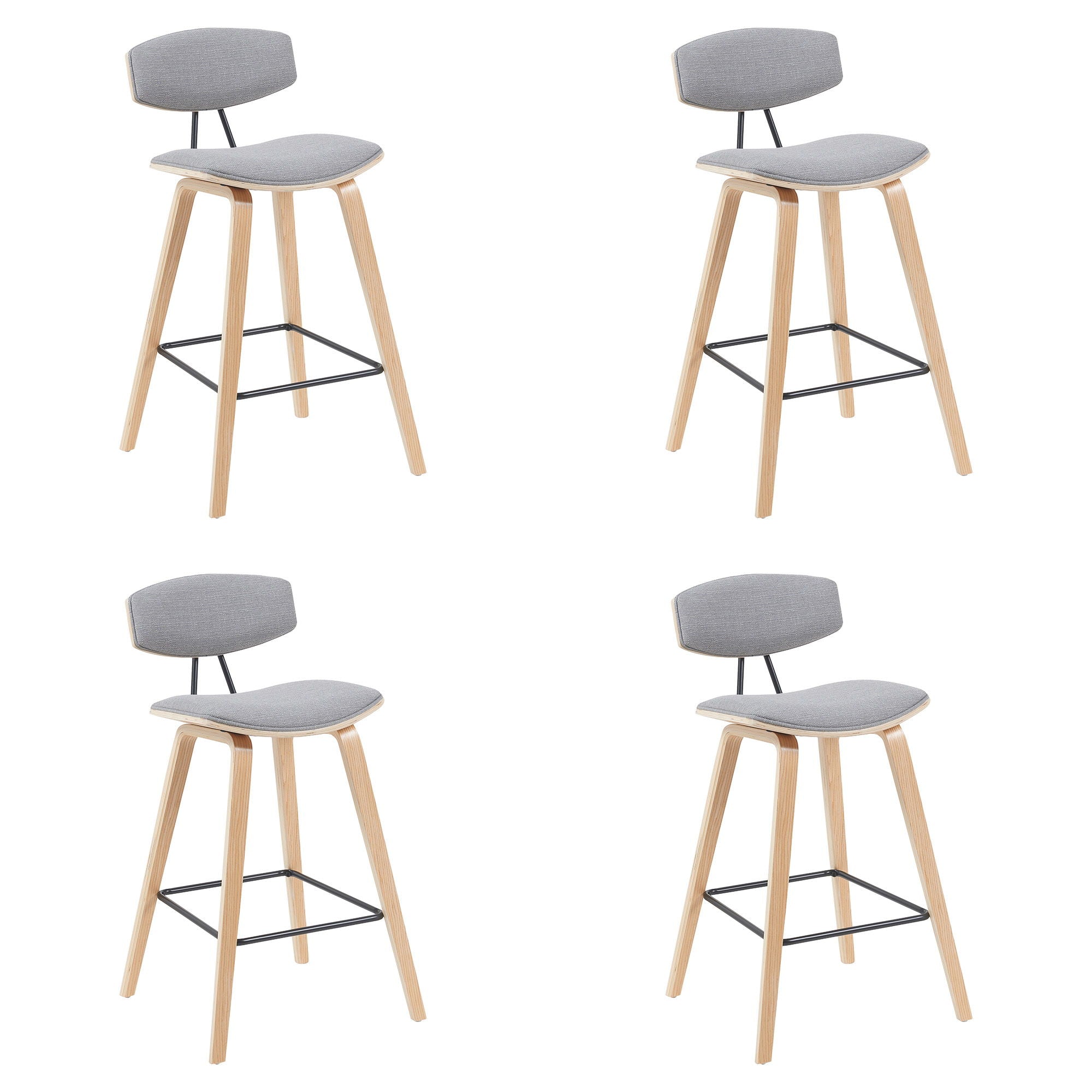 Fox - Swivel Counter Height Stool - Light Brown