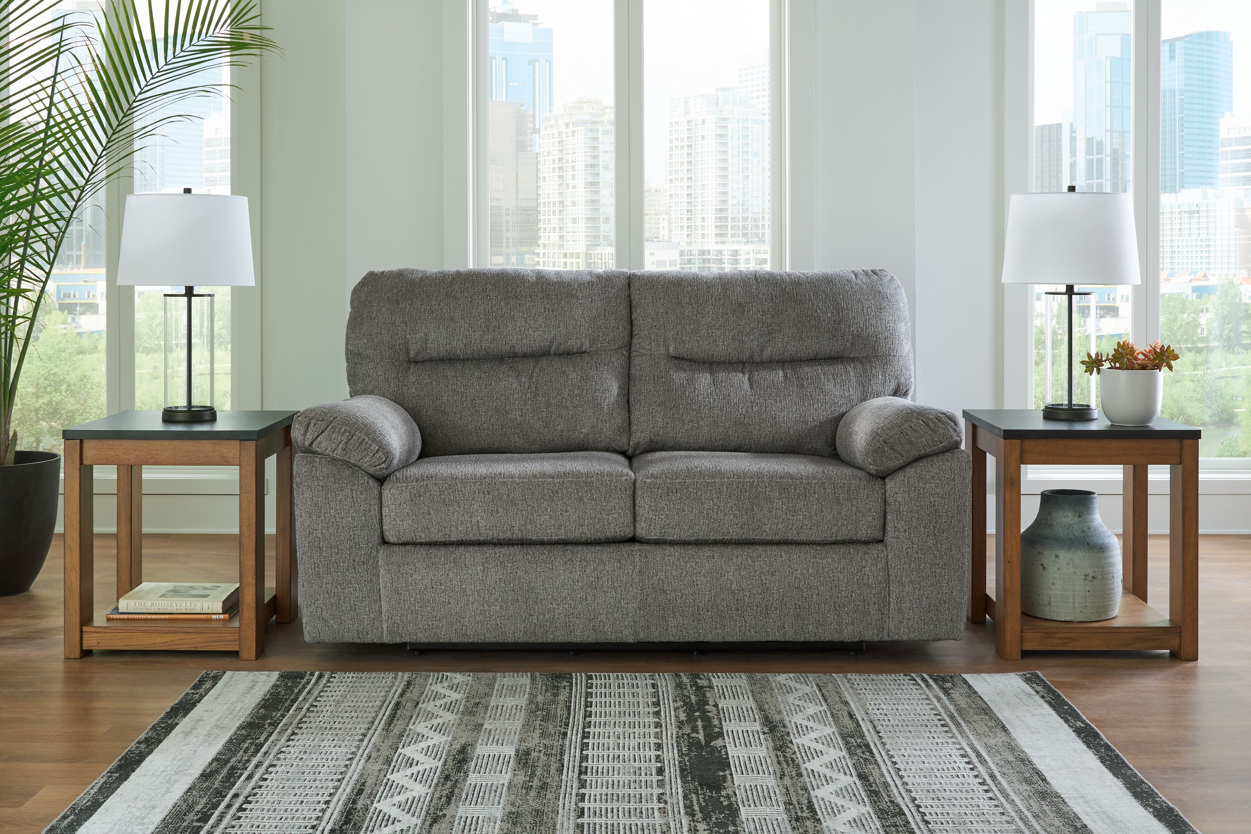 Bindura - Glider Loveseat - Mineral