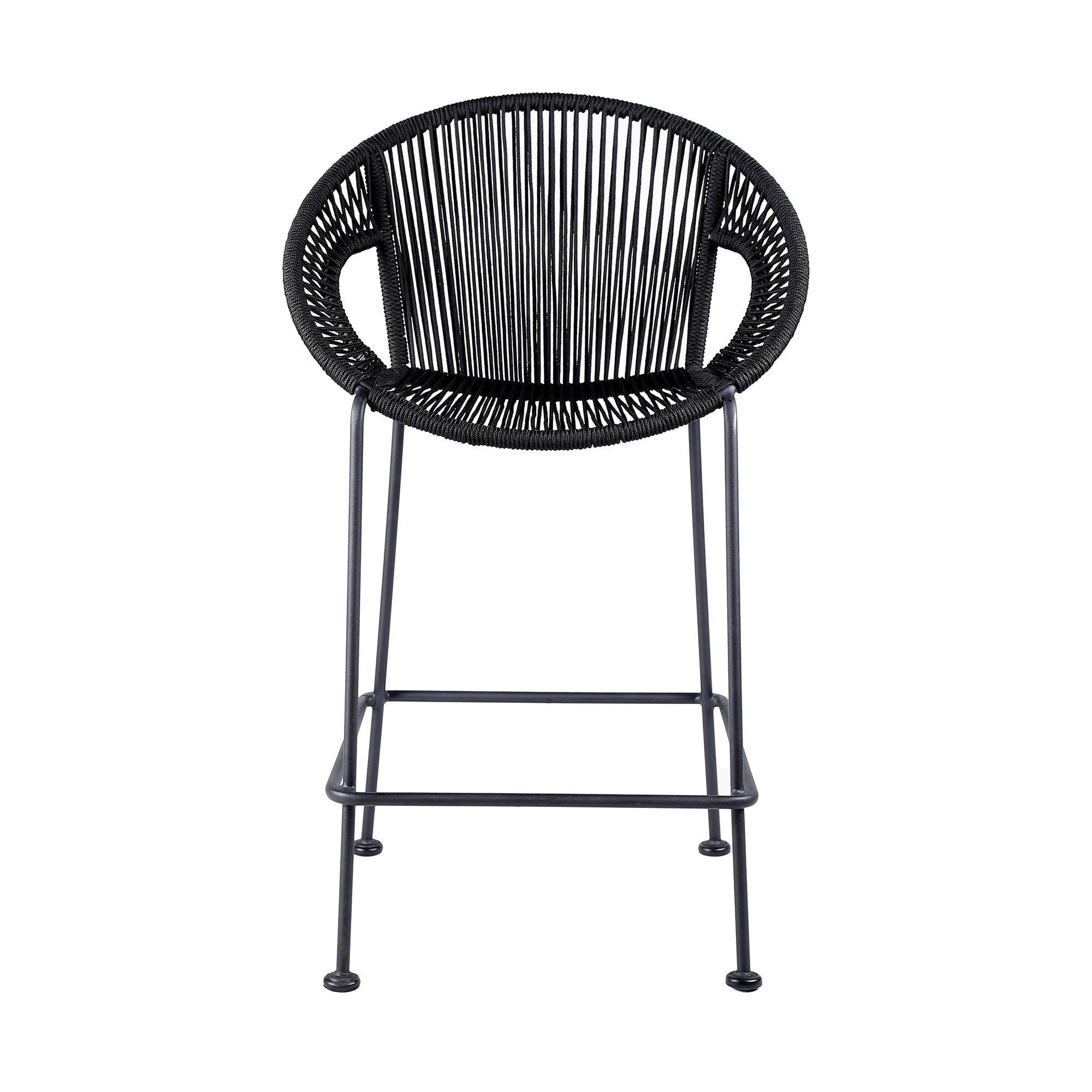 Acapulco - Indoor Outdoor Steel Bar Stool With Rope Set