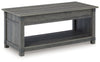 Freedan - Rect Lift Top Cocktail Table - Grayish Brown