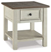 Bolanburg - Rectangular End Table - White / Brown / Beige