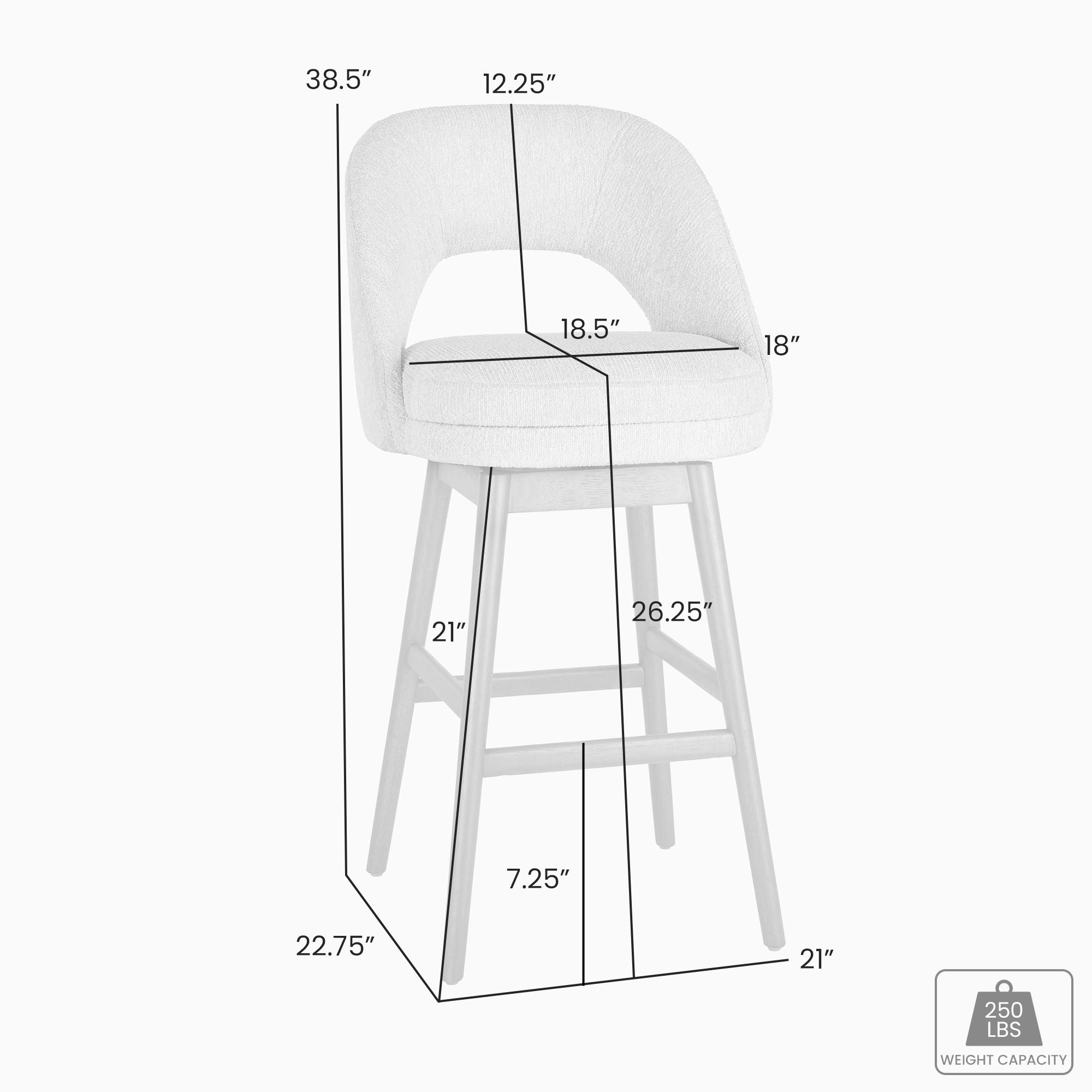 Adrian - Swivel Counter Stool
