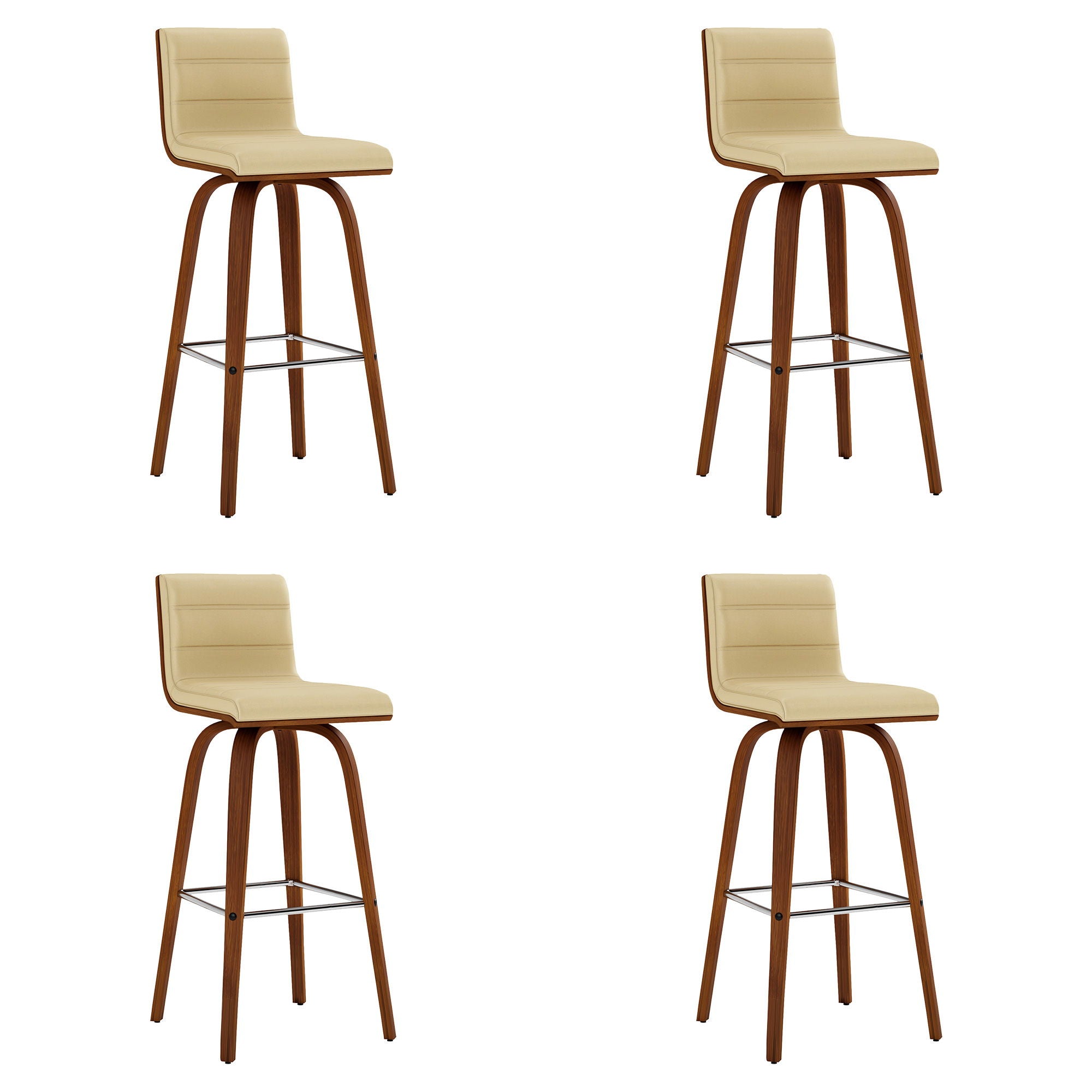 Vienna - 30" Swivel Bar Stool - Walnut Wood