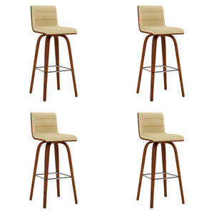 Vienna - 30" Swivel Bar Stool - Walnut Wood