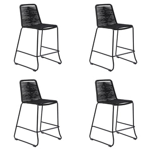 Shasta - 26" Outdoor Metal And Rope Stackable Barstool
