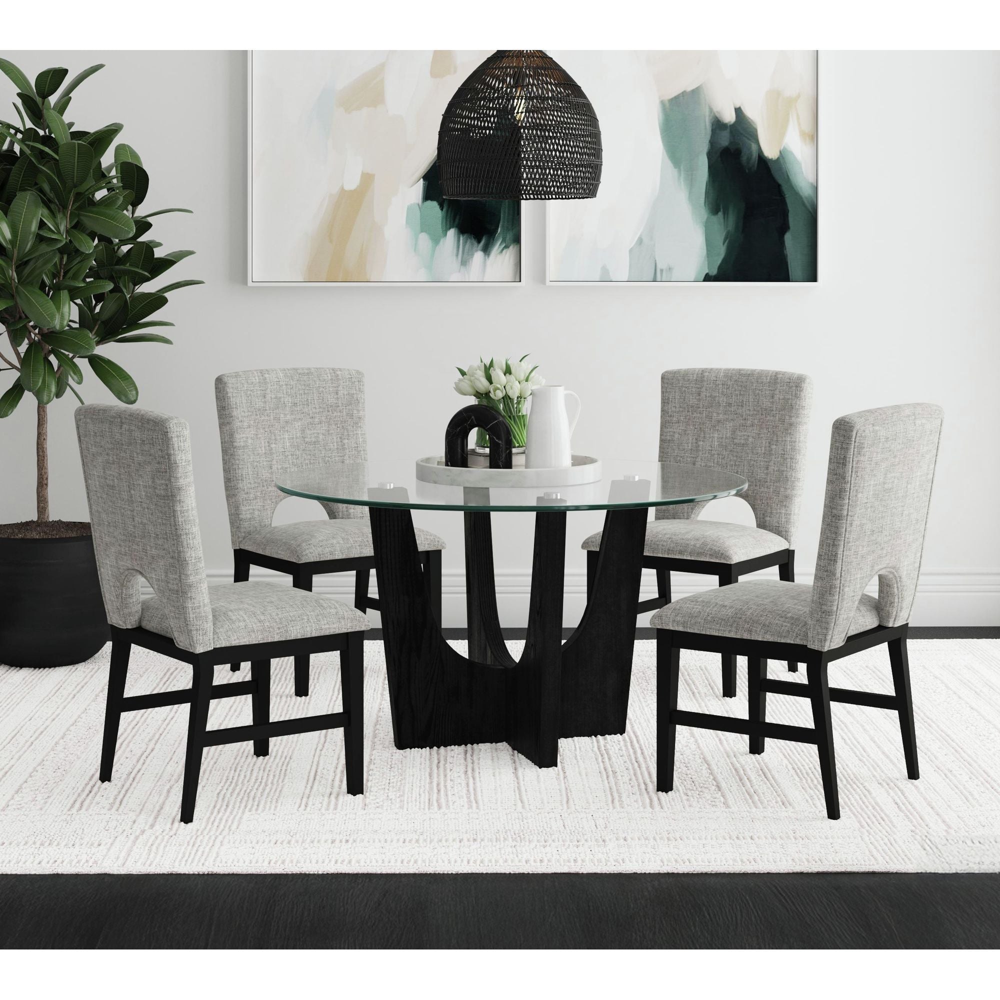 Oregon - Round Table With Glass Top