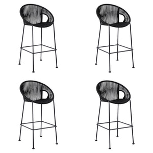 Acapulco - Indoor Outdoor Steel Bar Stool With Rope Set