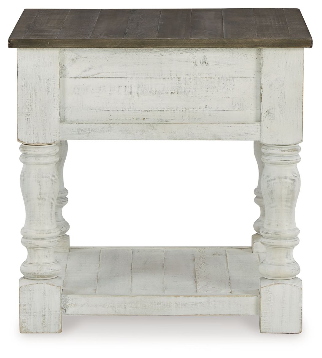 Havalance - Square End Table - White / Gray