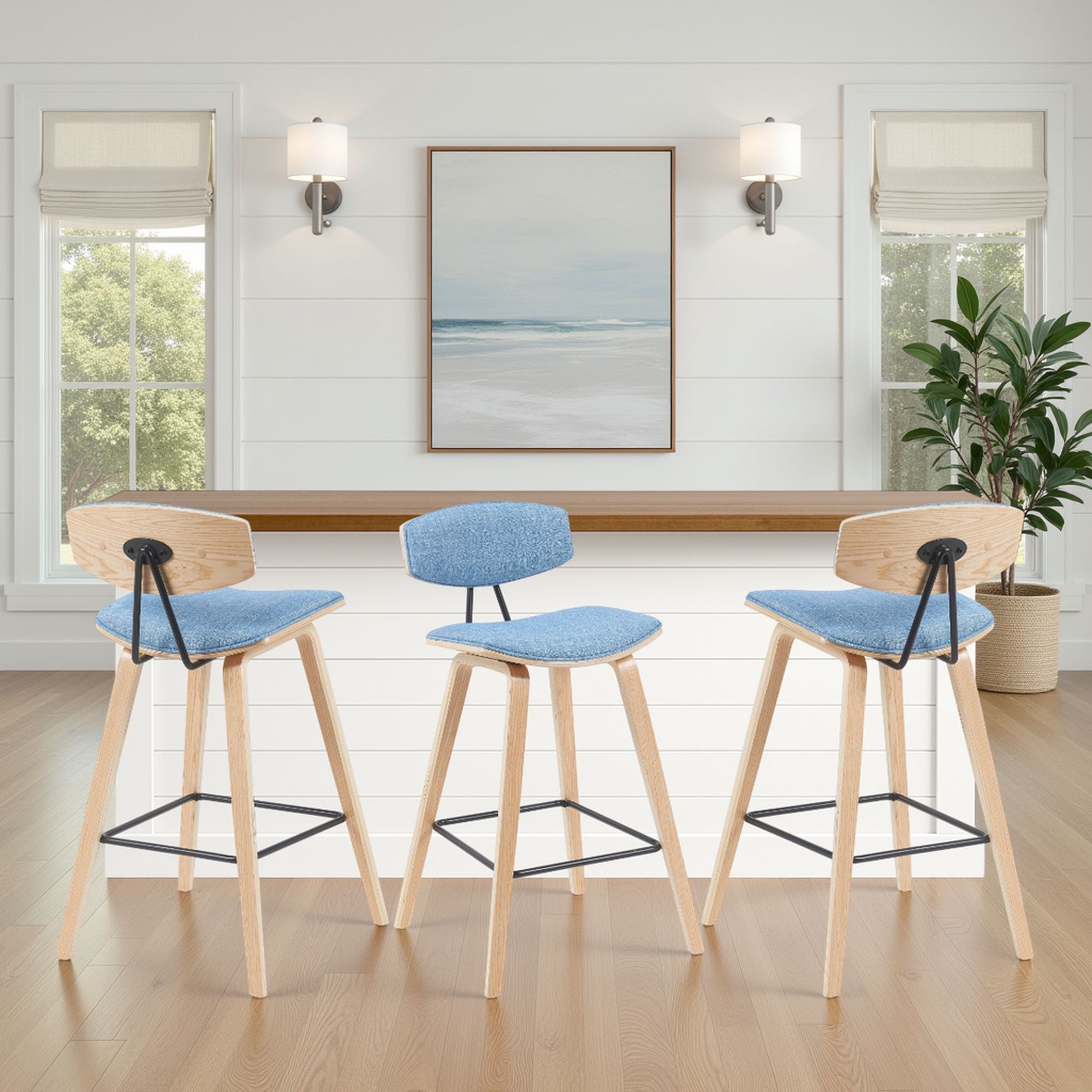 Fox - Swivel Bar Height Stool - Light Brown