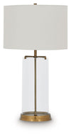 Gizeh - Glass Table Lamp - Clear / Gold Finish