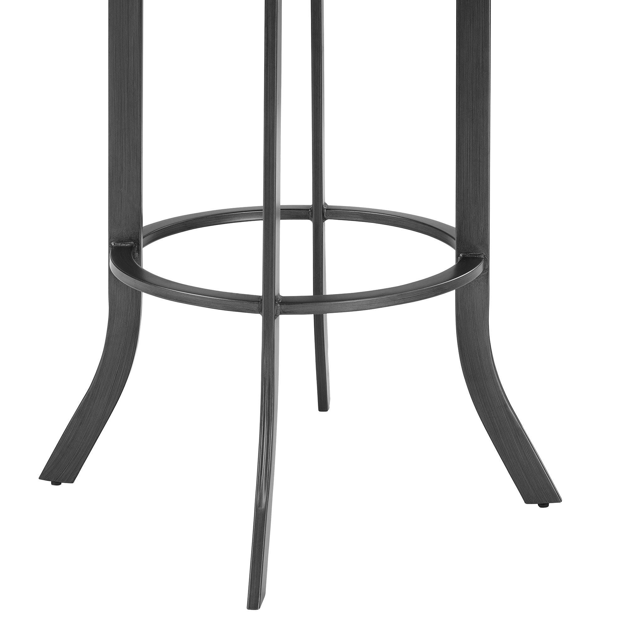 Pharaoh - Swivel Faux Leather Bar Stool - Mineral Finish