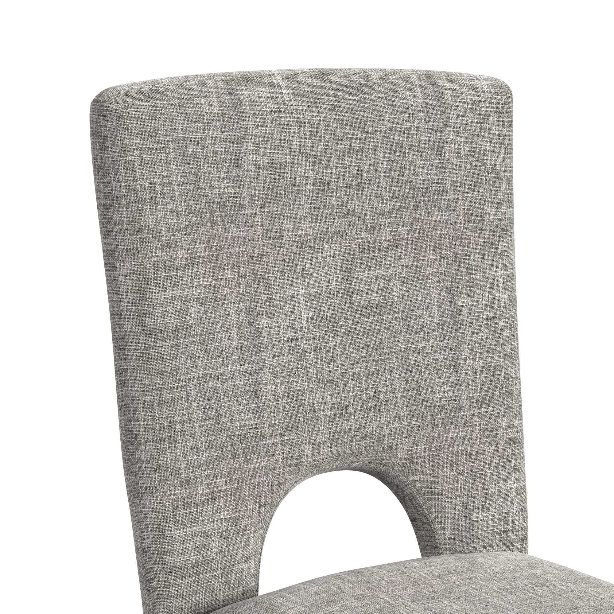 Oregon - Fabric Dining Side Chair (Set of 2) - Gray / Black