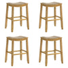 Iyani - Coastal Modern Wood Bar Height Kitchen Bar Stool