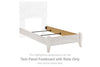 Paxberry - Twin Panel Footboard w/Rails - Whitewash