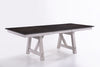 Maisie - Dining Table Top & Base - White / Dark Brown
